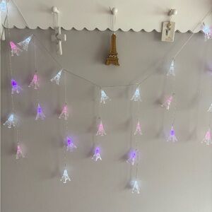 Eiffel Tower String Lights - Pink, Purple & White LED